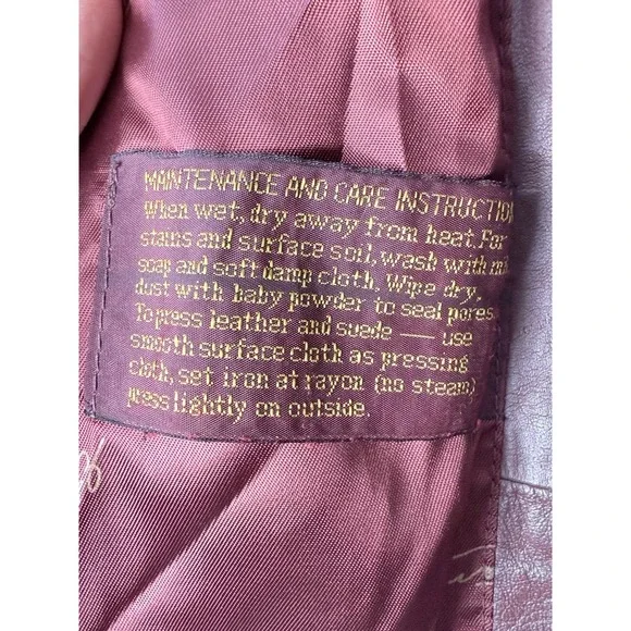 Vintage Etienne Aigner Oxblood Red Leather Short Trench Coat Sz M? - Picture 12 of 16